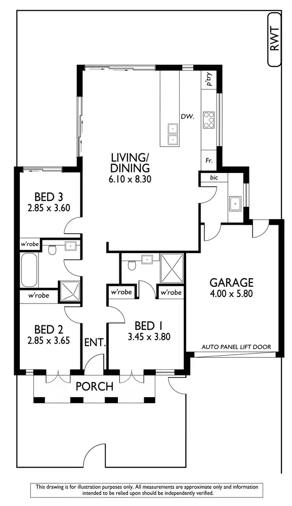Floorplan of Homely house listing, 46A Clement Street, Plympton Park SA 5038