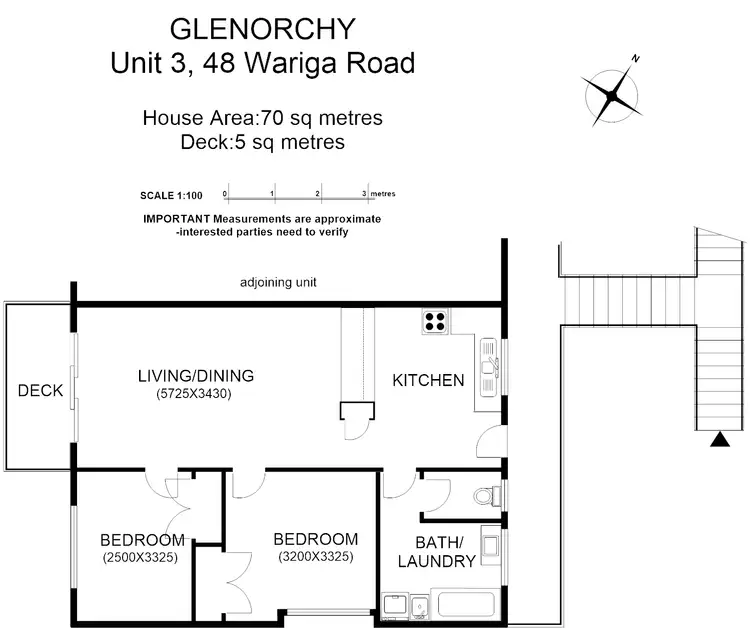 Floorplan of Homely unit listing, 3/48 Wariga Rd, Glenorchy TAS 7010