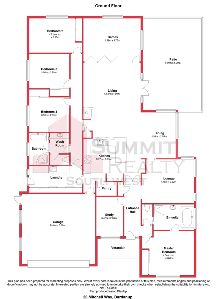 Floorplan of Homely house listing, 20 Mitchell Way, Dardanup WA 6236