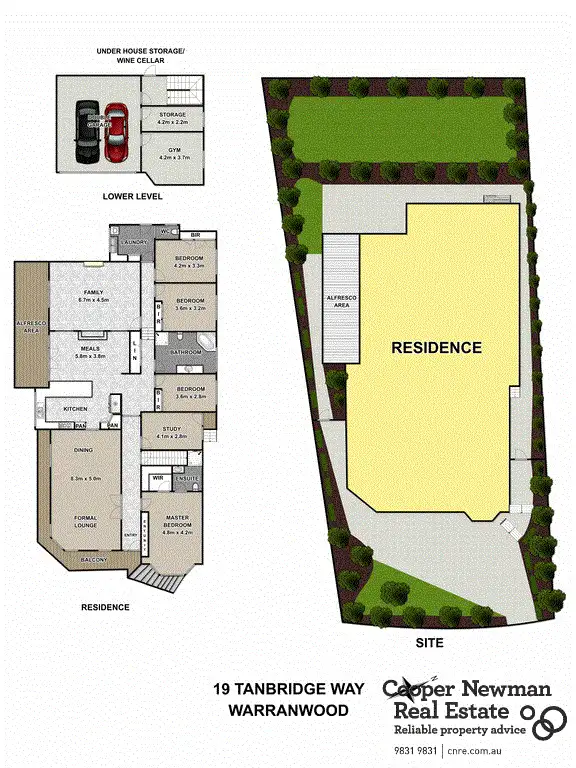 Floorplan of Homely house listing, 19 Tanbridge Way, Warranwood VIC 3134