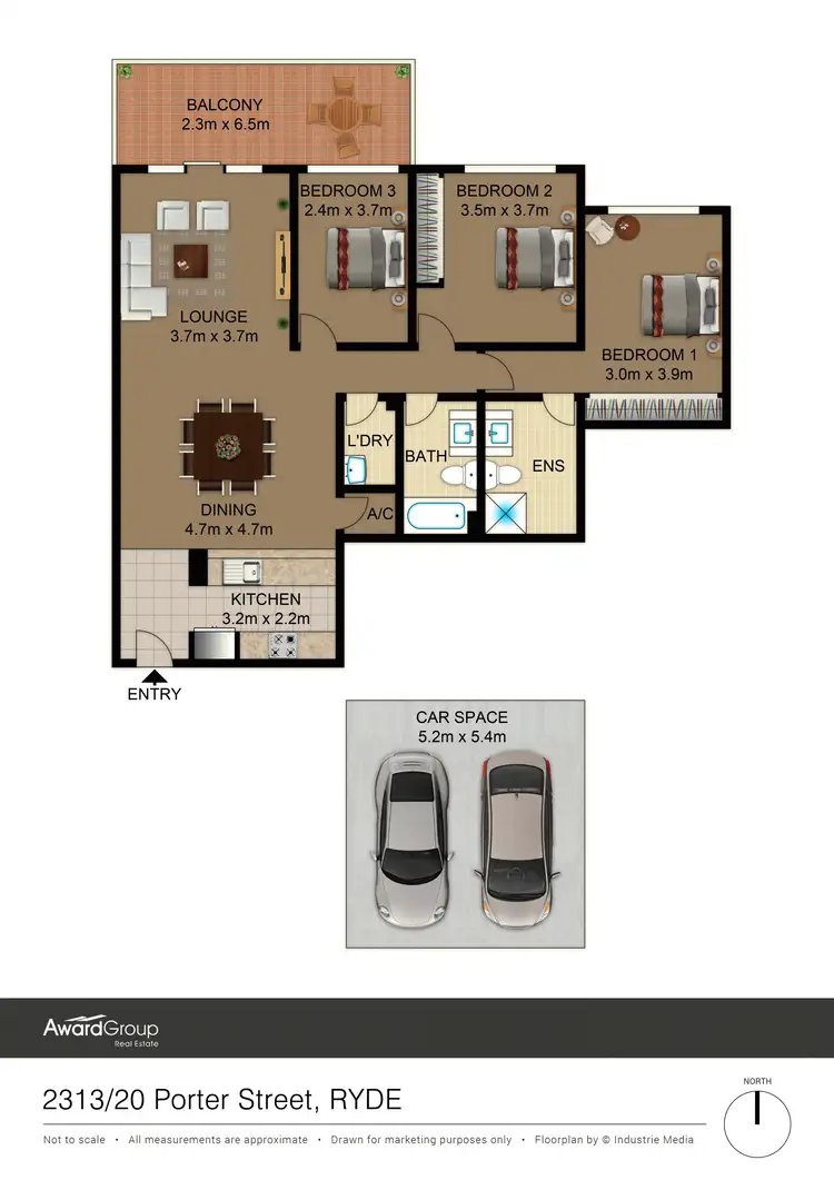 Floorplan of Homely unit listing, 2313/20 Porter Street, Ryde NSW 2112