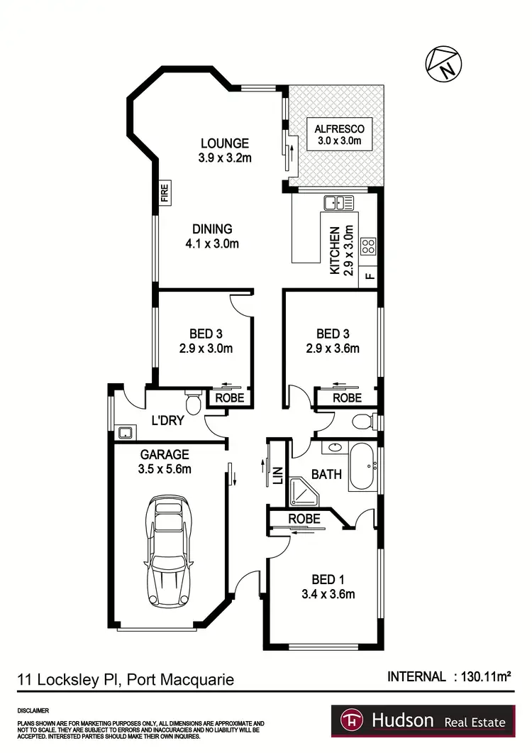 Floorplan of Homely house listing, 11 Locksley Place, Port Macquarie NSW 2444