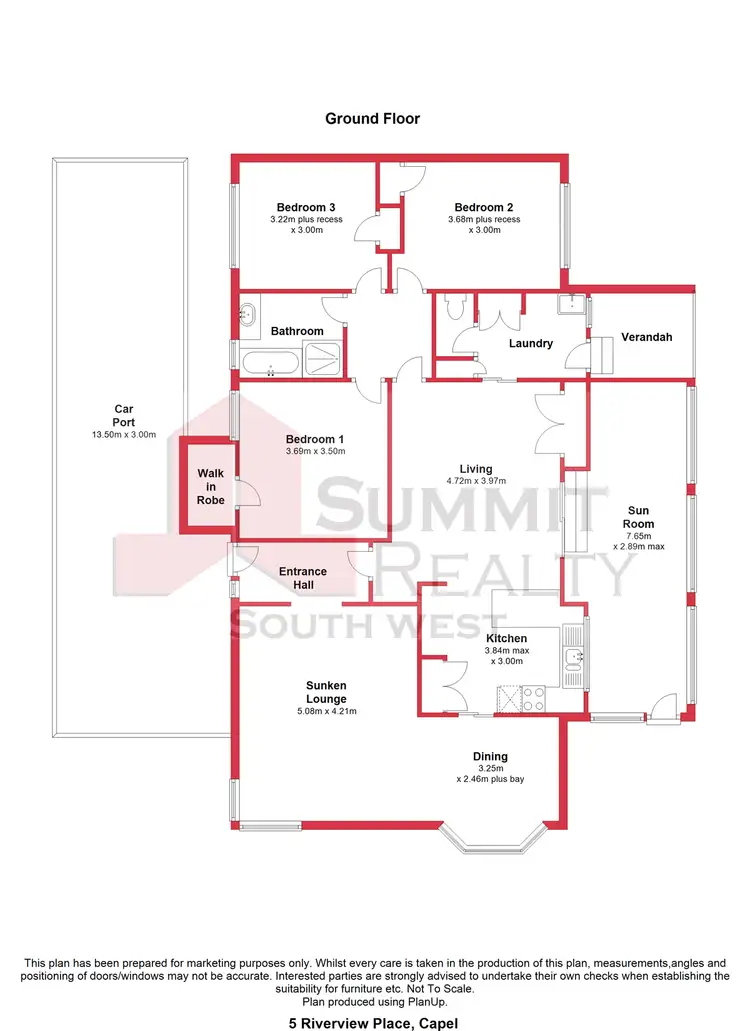 Floorplan of Homely house listing, 5 Riverview Place, Capel WA 6271