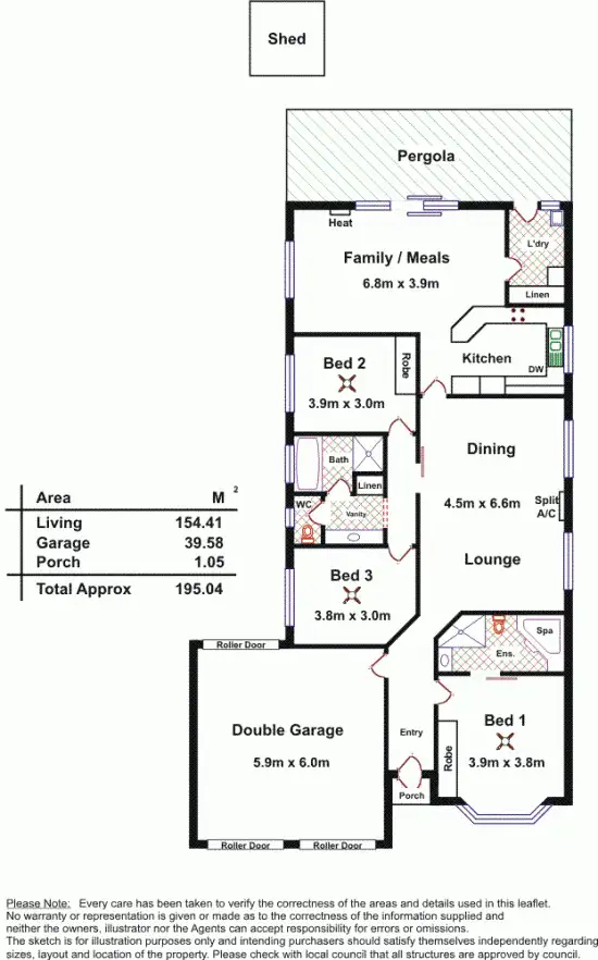 Floorplan of Homely house listing, 13 Gleeson Court, Wynn Vale SA 5127