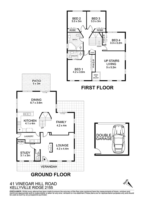 Floorplan of Homely house listing, 41 Vinegar Hill Rd St, Kellyville Ridge NSW 2155