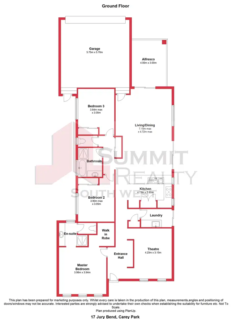Floorplan of Homely house listing, 17 Jury Bend, Carey Park WA 6230
