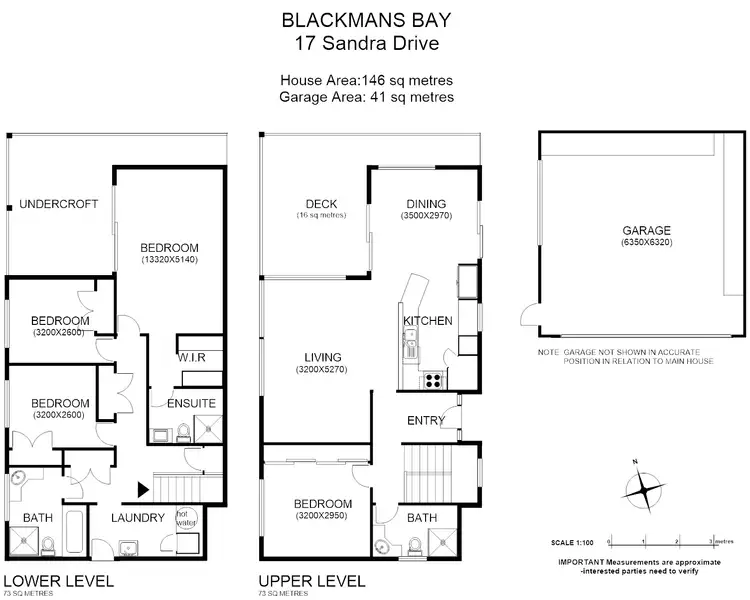 Floorplan of Homely house listing, 17 Sandra Dr, Blackmans Bay TAS 7052