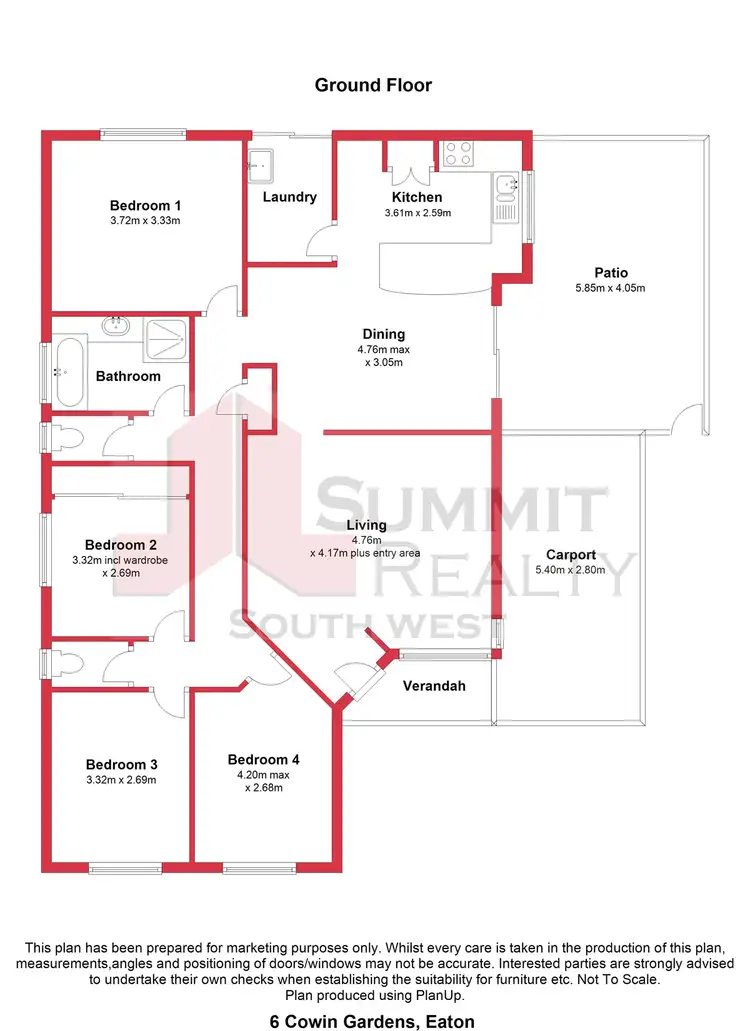 Floorplan of Homely house listing, 6 Cowin Gardens, Eaton WA 6232