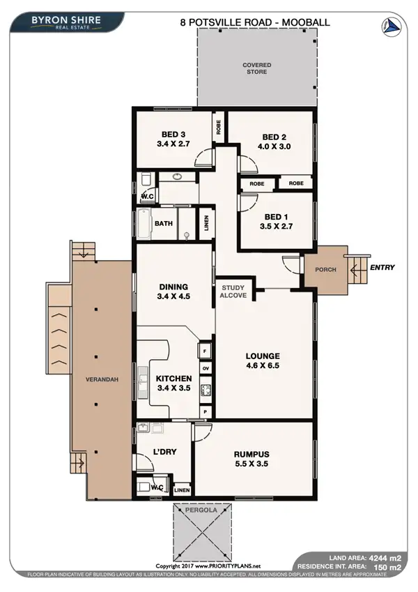 Floorplan of Homely house listing, 8 Pottsville Road, Mooball NSW 2483