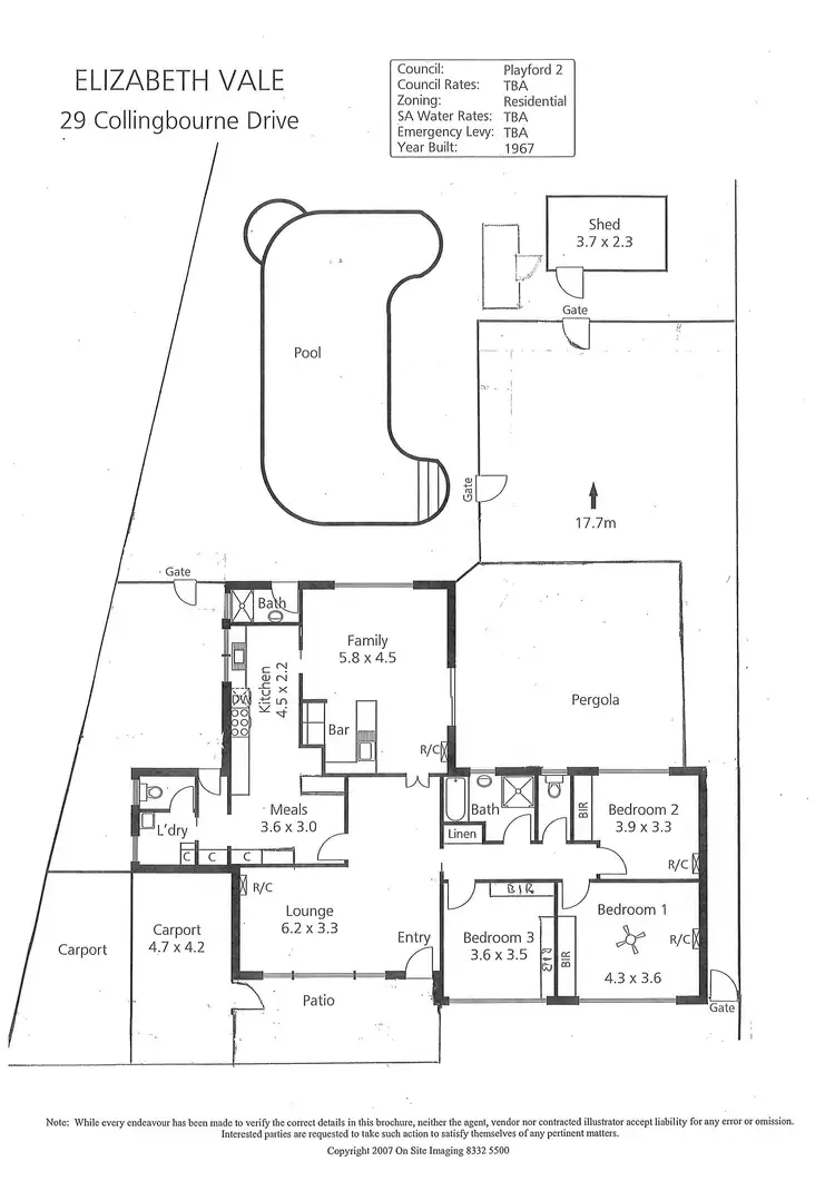 Floorplan of Homely house listing, 29 Collingbourne Drive, Elizabeth Vale SA 5112