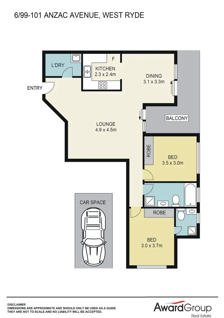 Floorplan of Homely unit listing, 6/99-101 Anzac Avenue, West Ryde NSW 2114