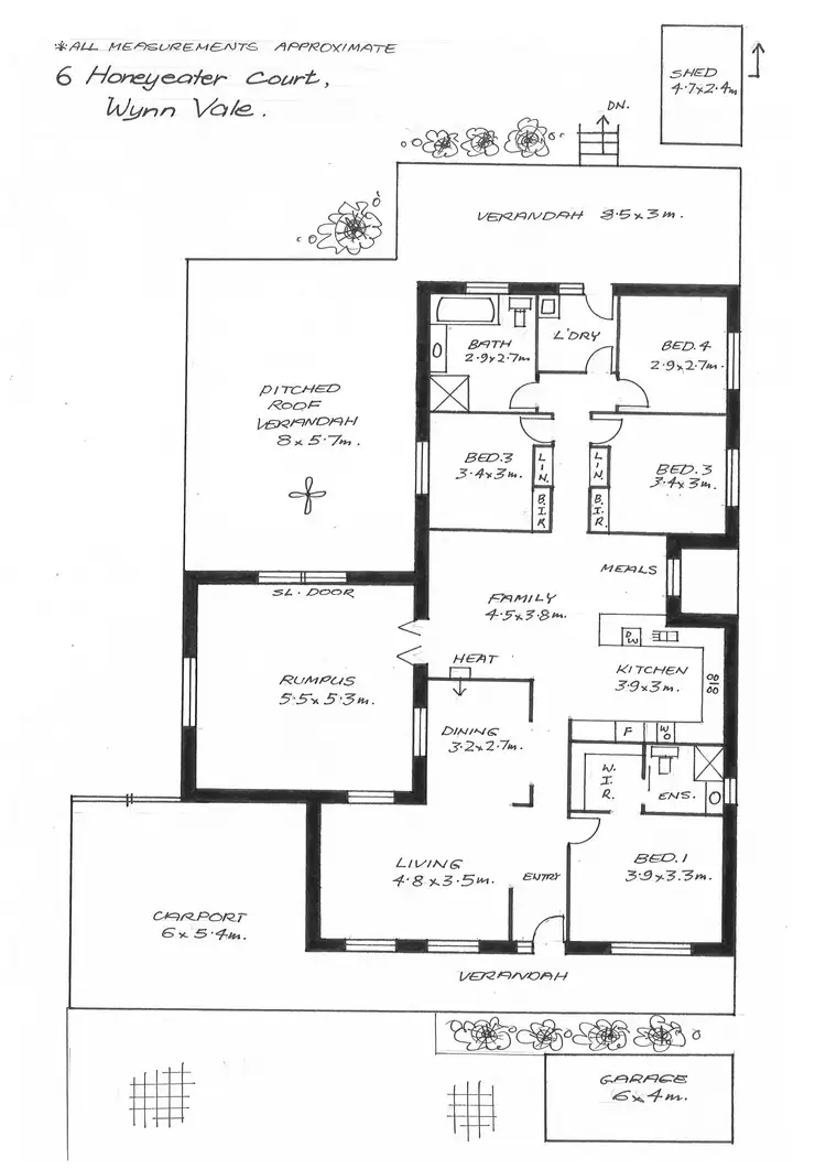Floorplan of Homely house listing, 6 Honeyeater Court, Wynn Vale SA 5127