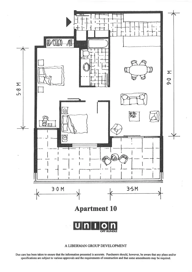 Floorplan of Homely unit listing, 10/32 Union Street, Adelaide SA 5000