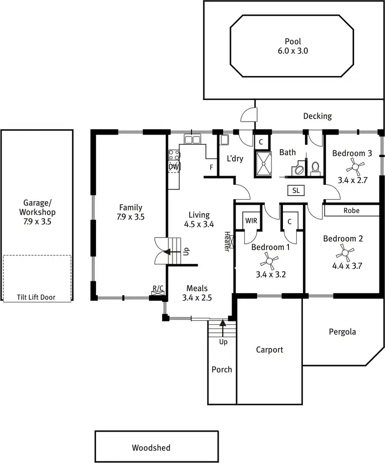 Floorplan of Homely house listing, 23 Bayvue Crescent, Ridgehaven SA 5097