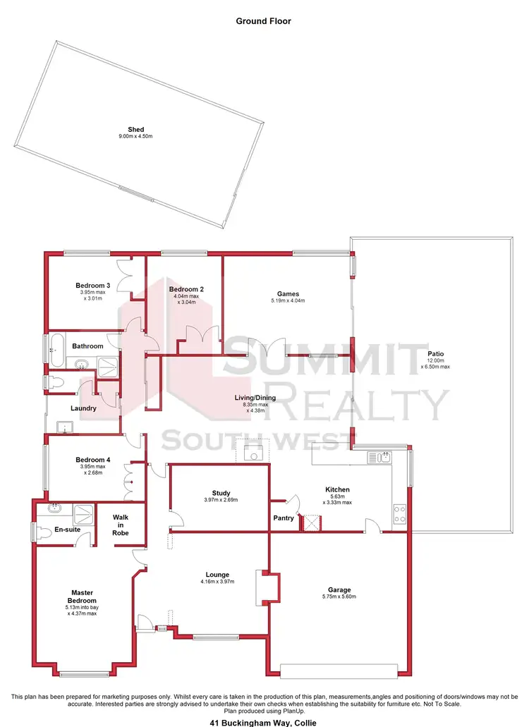 Floorplan of Homely house listing, 41 Buckingham Way, Collie WA 6225