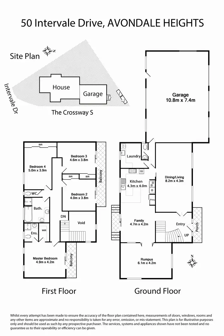 Floorplan of Homely house listing, 50 Intervale Drive, Avondale Heights VIC 3034