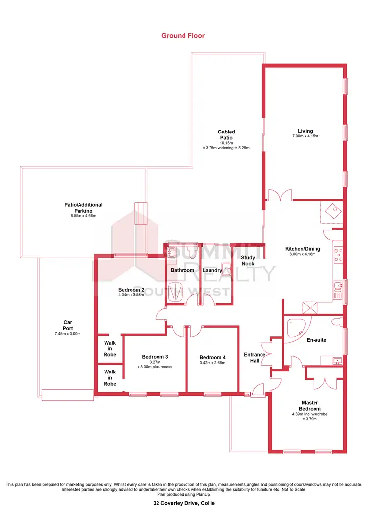 Floorplan of Homely house listing, 32 Coverley Drive, Collie WA 6225