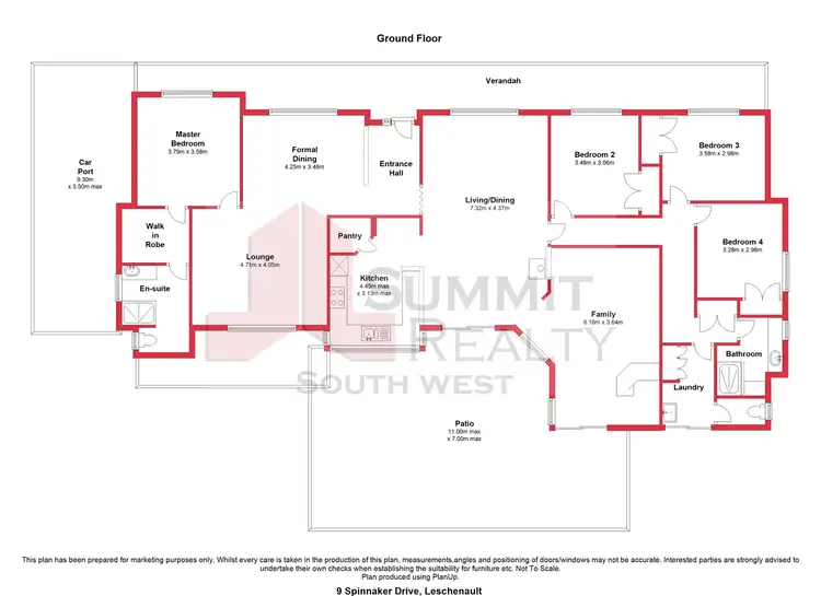 Floorplan of Homely house listing, 9 Spinnaker Drive, Leschenault WA 6233