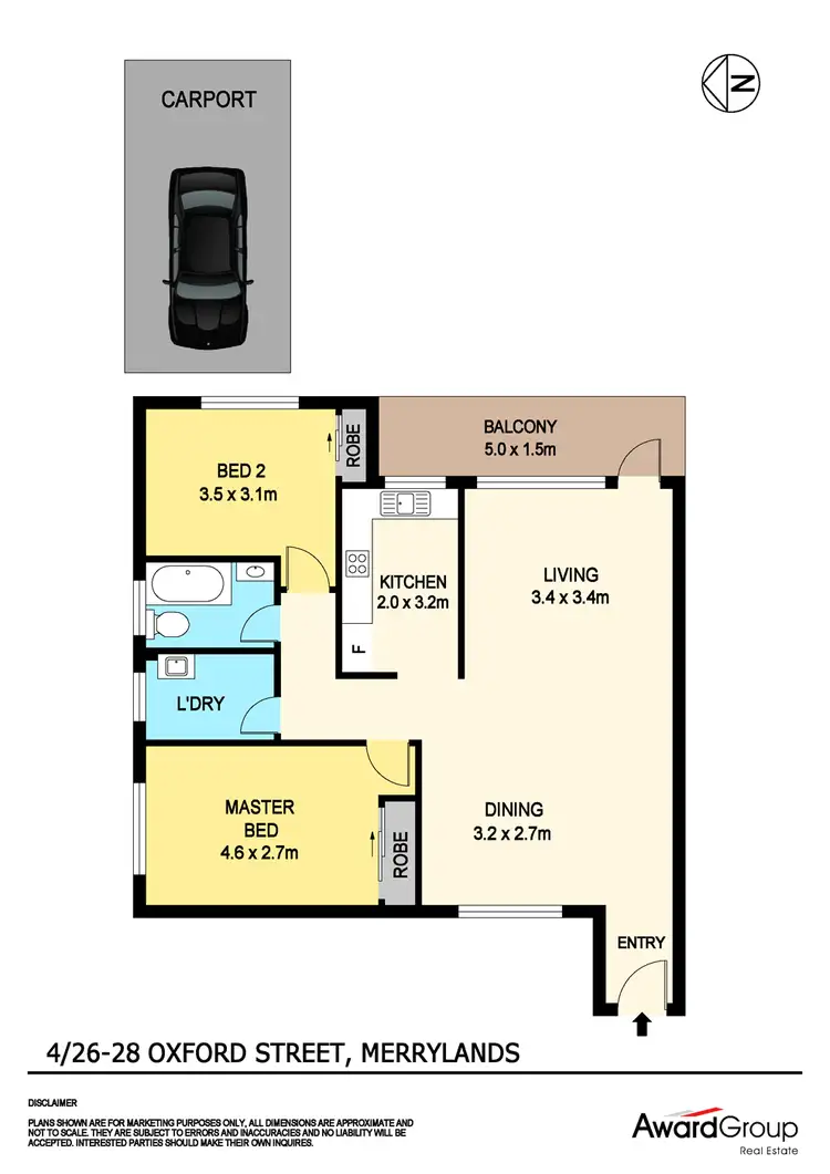 Floorplan of Homely unit listing, 4/26-28 Oxford Street, Merrylands NSW 2160