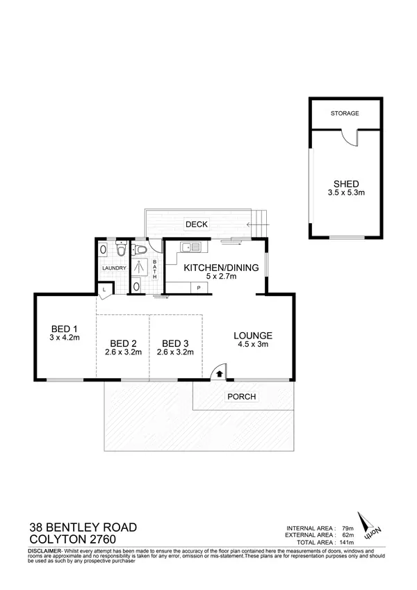 Floorplan of Homely house listing, 38 Bentley Rd, Colyton NSW 2760