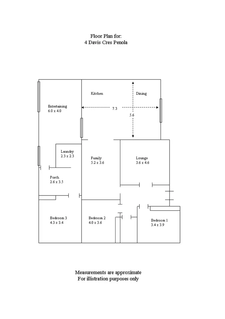 Floorplan of Homely house listing, 4 Davis Crescent, Penola SA 5277