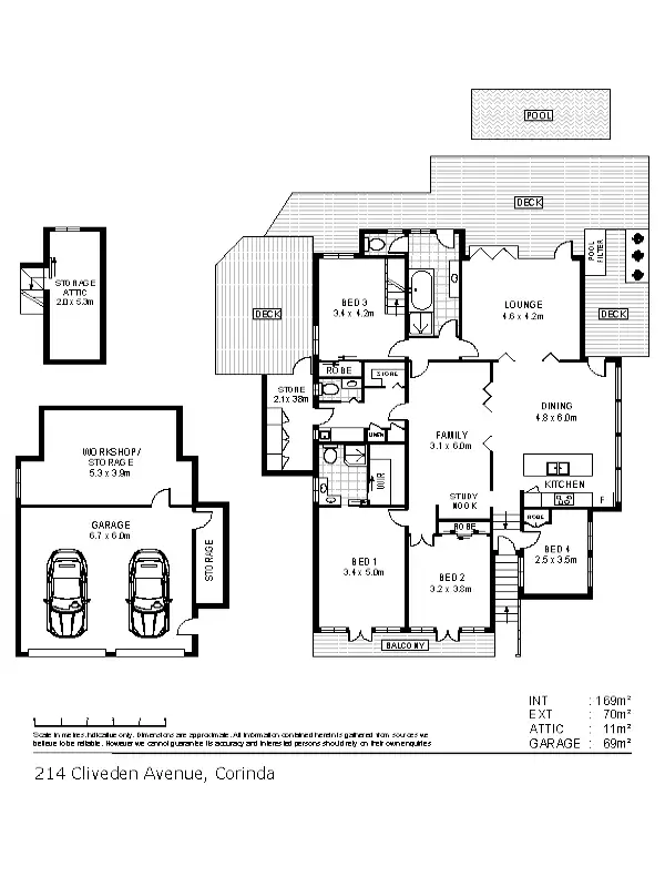 Floorplan of Homely house listing, 214 Cliveden Ave, Corinda QLD 4075