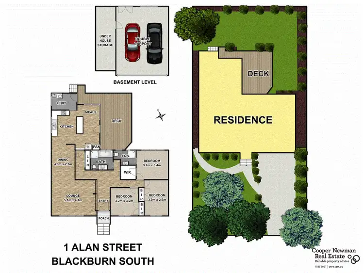 Floorplan of Homely house listing, 1 Alan Street, Blackburn South VIC 3130
