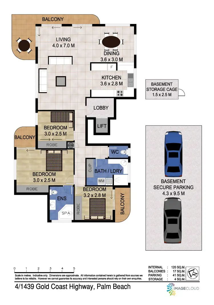 Floorplan of Homely unit listing, 4/1439 Gold Coast Highway, Palm Beach QLD 4221