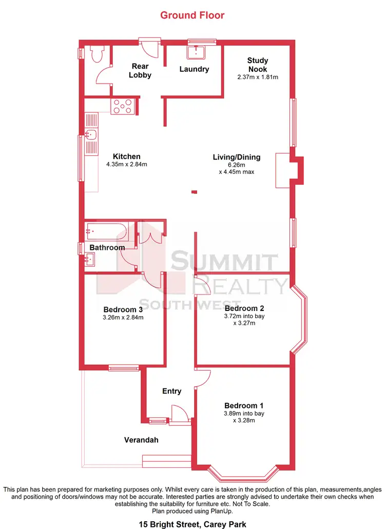 Floorplan of Homely house listing, 15 Bright Street, Carey Park WA 6230