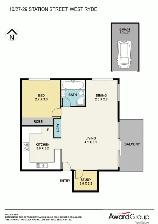 Floorplan of Homely unit listing, 10/27-29 Station Street, West Ryde NSW 2114