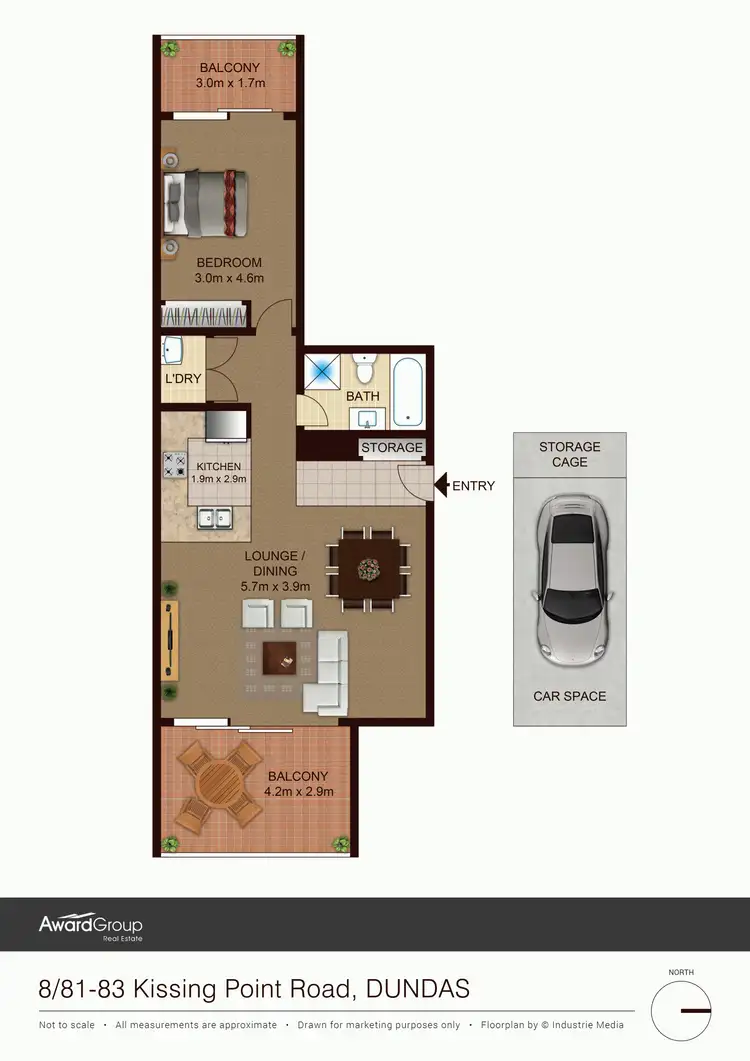 Floorplan of Homely unit listing, 8/81-83 Kissing Point Road, Dundas NSW 2117