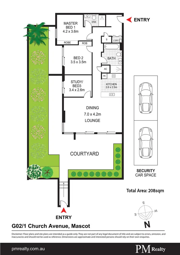 Floorplan of Homely apartment listing, G02/1 Church Avenue, Mascot NSW 2020