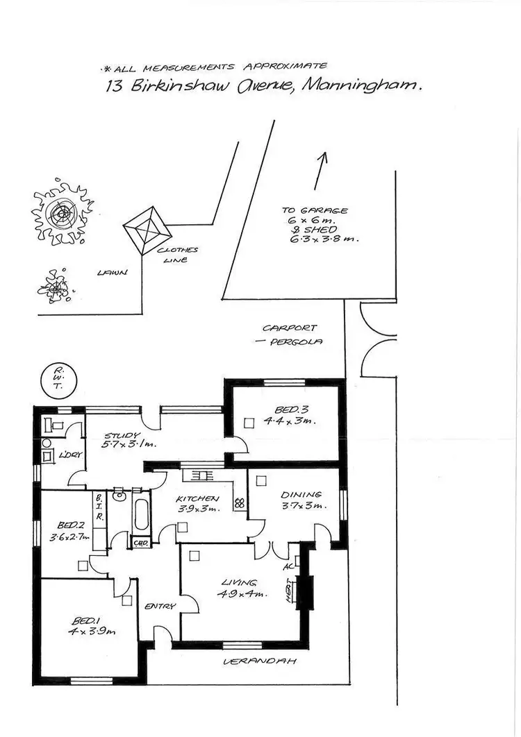 Floorplan of Homely house listing, 13 Birkinshaw Avenue, Manningham SA 5086