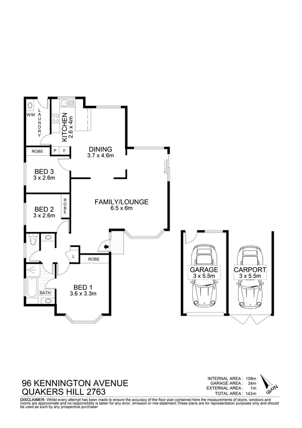 Floorplan of Homely house listing, 96 Kennington Avenue, Quakers Hill NSW 2763