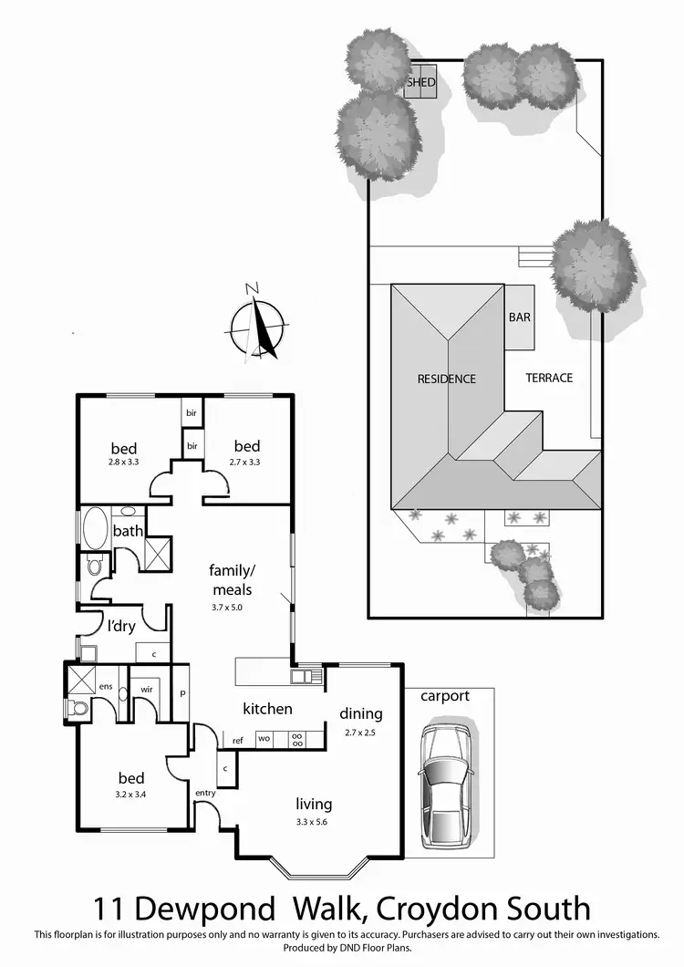 Floorplan of Homely house listing, 11 Dewpond Walk, Croydon South VIC 3136