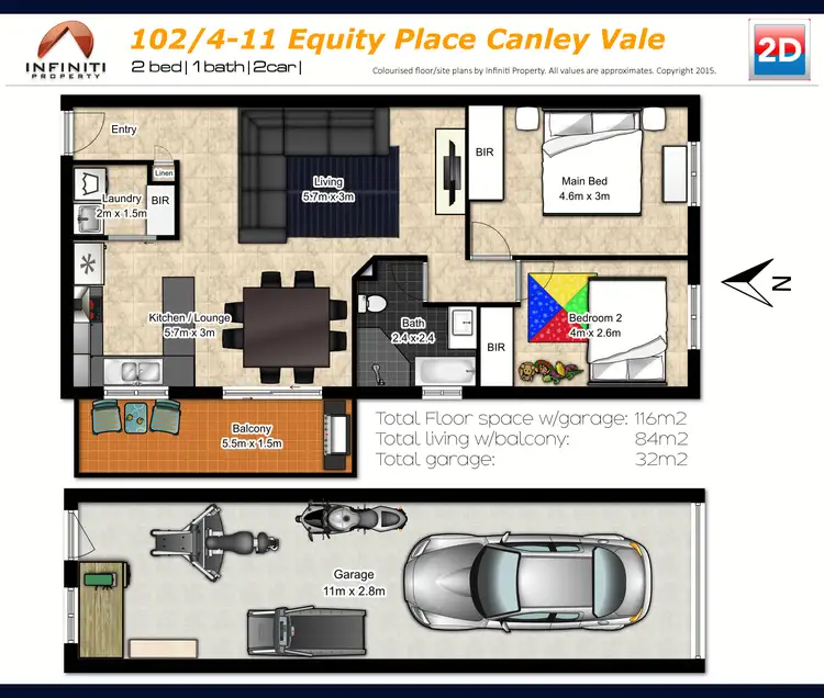 Floorplan of Homely unit listing, 102/4-11 Equity Place, Canley Vale NSW 2166