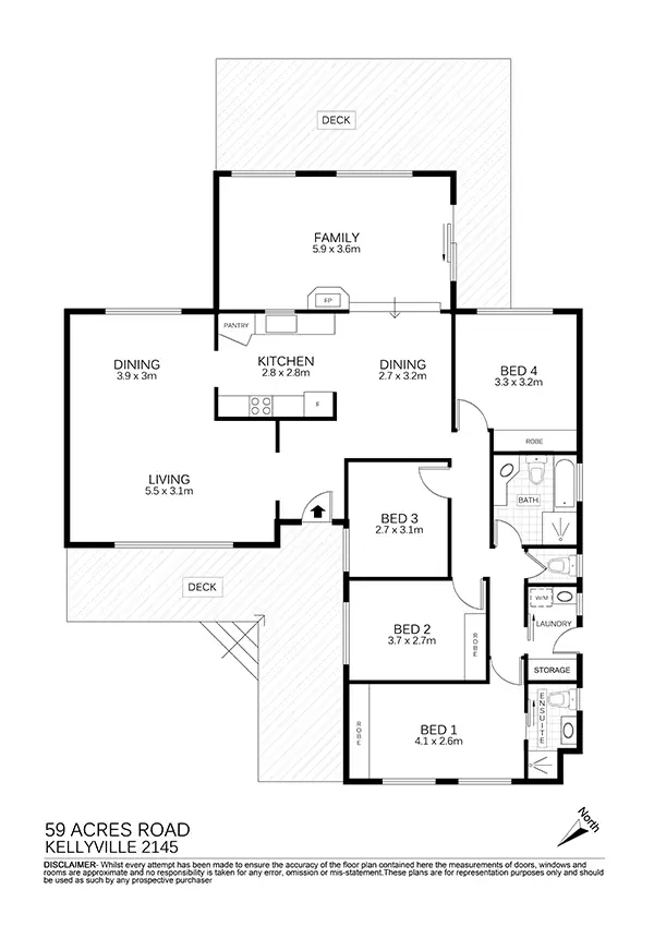 Floorplan of Homely house listing, 59 Acres Road, Kellyville NSW 2155