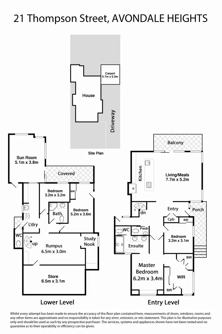 Floorplan of Homely house listing, 21 Thompson Street, Avondale Heights VIC 3034