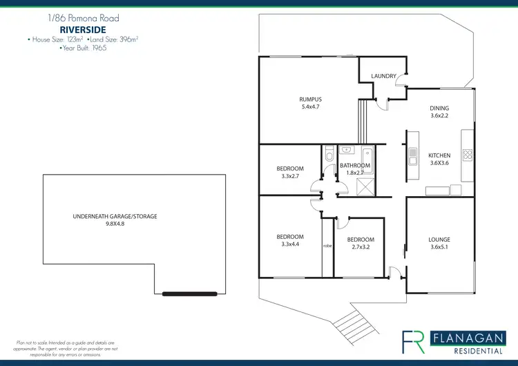 Floorplan of Homely house listing, 1/86 Pomona Road, Riverside TAS 7250