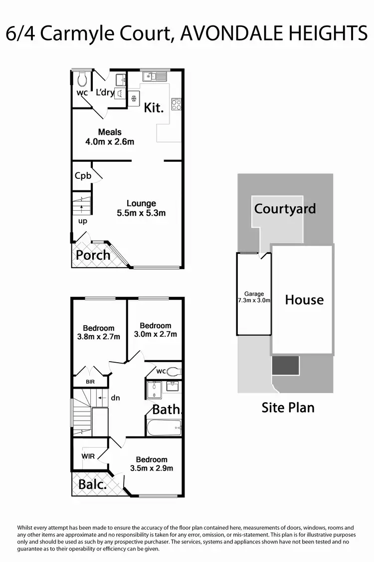 Floorplan of Homely townhouse listing, 6/4 Carmyle Court, Avondale Heights VIC 3034