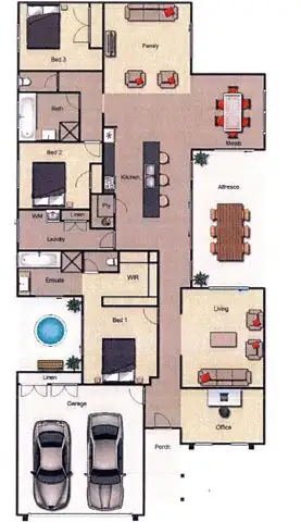 Floorplan of Homely house listing, 147 Hammersmith Circuit, Traralgon VIC 3844