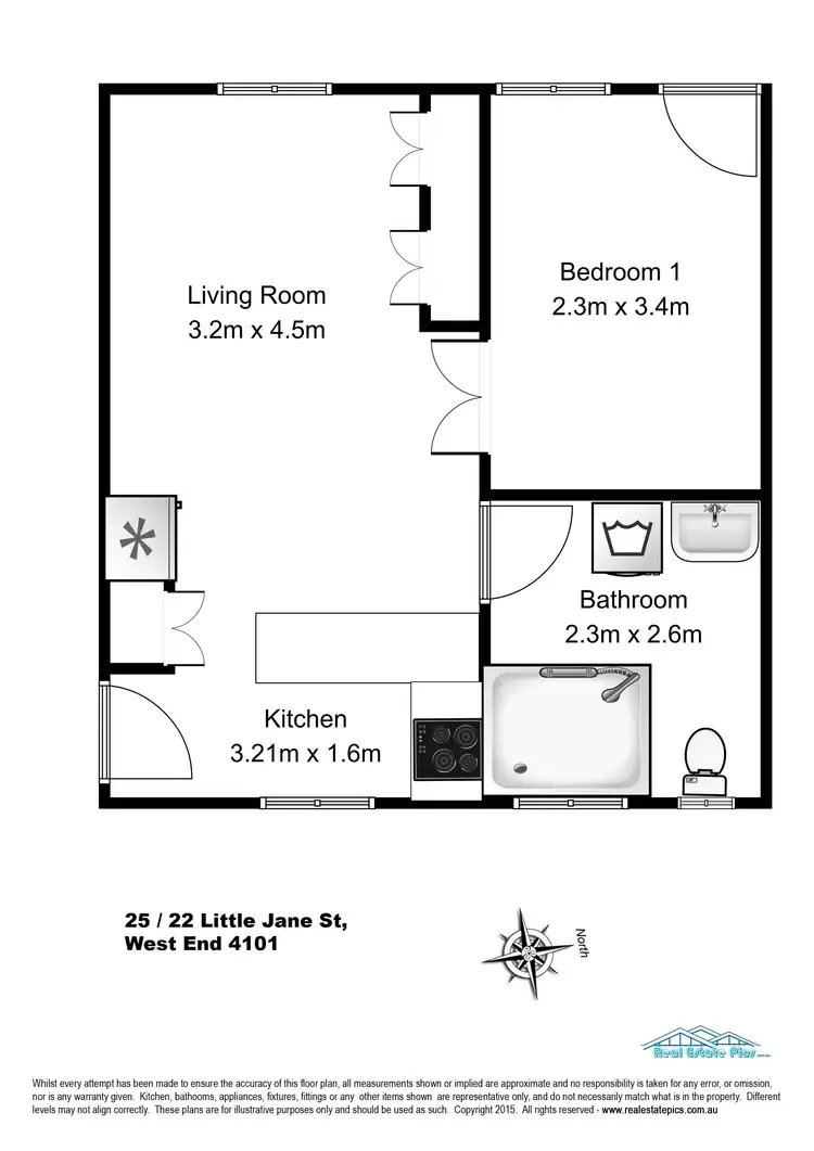 Floorplan of Homely unit listing, 25/22 Little Jane Street, West End QLD 4101