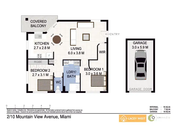 Floorplan of Homely unit listing, 2/10 Mountain View Ave, Miami QLD 4220