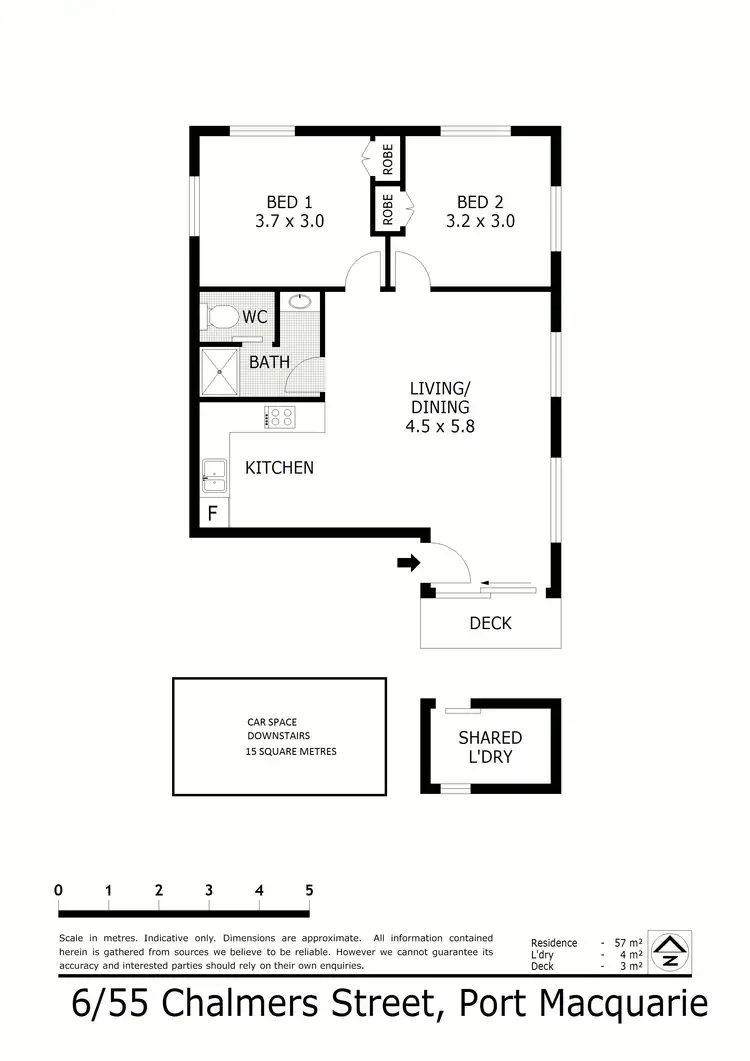 Floorplan of Homely unit listing, 6/55 Chalmers Street, Port Macquarie NSW 2444