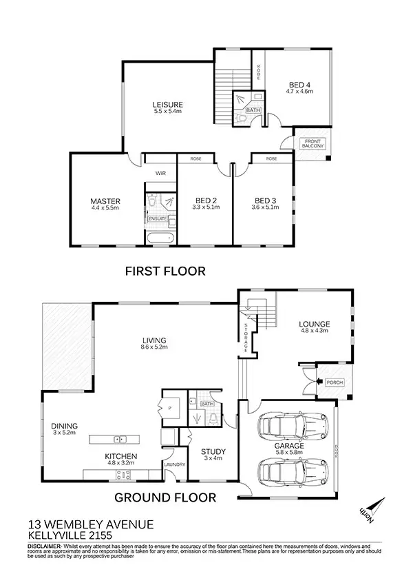 Floorplan of Homely house listing, 13 Wembley Avenue, Kellyville NSW 2155