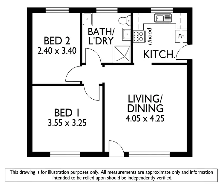 Floorplan of Homely unit listing, 1/127 Anzac Highway, Kurralta Park SA 5037