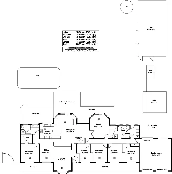 Floorplan of Homely house listing, 5 Riggs Court, One Tree Hill SA 5114