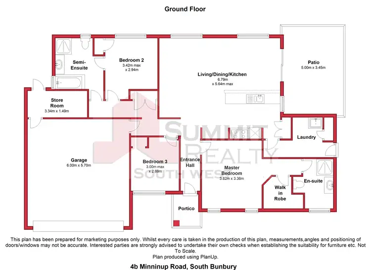 Floorplan of Homely unit listing, 4B Minninup Road, South Bunbury WA 6230
