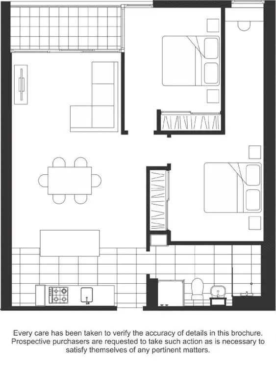 Floorplan of Homely apartment listing, 1302/200 Spencer Street, Melbourne VIC 3000