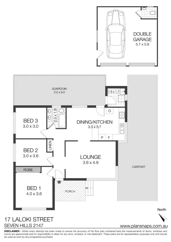 Floorplan of Homely house listing, 17 Laloki Street, Seven Hills NSW 2147